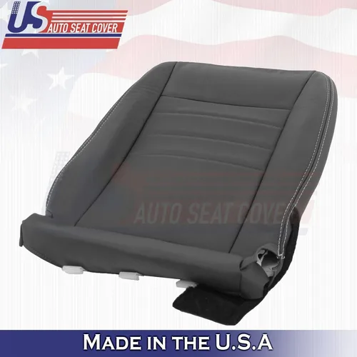 Miniatura 9 de 2011 2012 compatible con Dodge Charger SXT Front Driver Top & Bottom Cubiertas de cuero negro