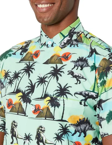 Miniatura 5 de Funny Guy Mugs Mens Hawaiian Print Button Down Short Sleeve Shirt
