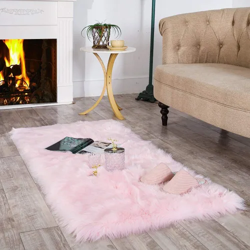 Miniatura 38 de Carvapet - Tapete suave de cuero sintético de oveja, lanudo y lujoso, grande (para decorar habitación), lado de la cama, dormitorio, sala de estar