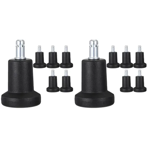 NUOBESTY 12 ruedas enchufables, ruedas multifuncionales, nivelador de pies fijos ajustables para sillas de oficina y hogar, 3.93 x 1.96 x 3.07