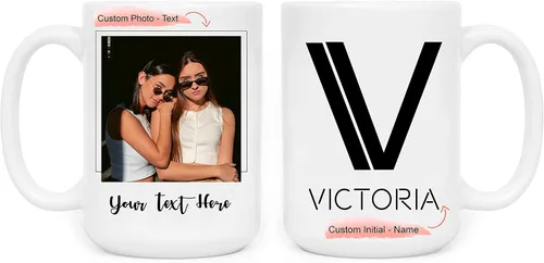 Miniatura 19 de SANTANNA Taza personalizada que cambia de color, texto fotográfico personalizado, taza de cerámica sensible al calor para parejas, amigos, familia