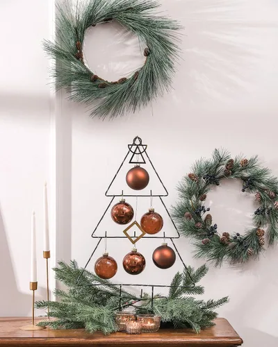 Miniatura 3 de DN DECONATION Bolas de Navidad de cristal marrón, juego de 9, bolas de Navidad colgantes de 3 pies para decoración del árbol de Navidad, regalo