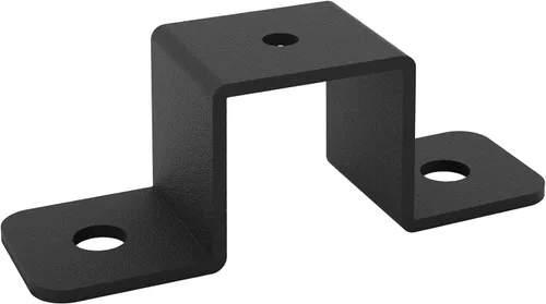 Miniatura 7 de 8 abrazaderas cuadradas para tubo, soportes de sujeción de correa negra, soporte de conector en forma de U, amarre de poste de valla de madera