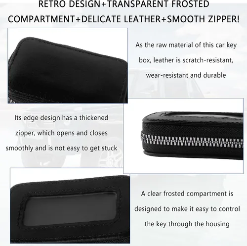 Miniatura 6 de Turcee Funda universal para llavero de automóvil, funda universal para llavero y mosquetón, soporte de cuero para llavero inteligente para automóvil