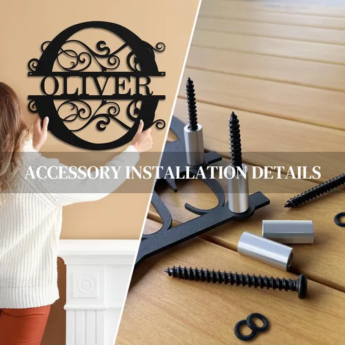 Miniatura 9 de Letreros de metal personalizados con nombre de familia, letreros de apellido, decoración del hogar arte de pared de metal al aire libre