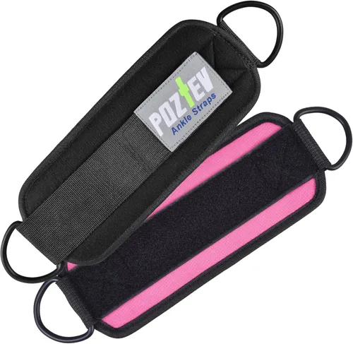 Miniatura 6 de Correas de tobillo para máquina de cable (par) – Correas acolchadas ajustables para las piernas, ideal para entrenamientos de glúteos, entrenamiento