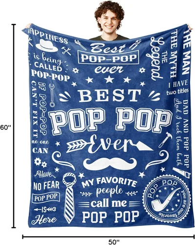 Miniatura 8 de Regalos Lcobion Pop Pop, Regalos para Pop, Regalos Pop Pop de Nietos, Regalos para Abuelo, Regalos de Abuelo, Manta de Abuelos/Abuelo/Papá/Pop Pop