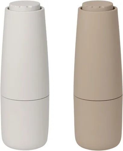 Miniatura 6 de blomus SALPI - Molinillo de sal y pimienta, imán (carbón) y piel de tiburón (gris)