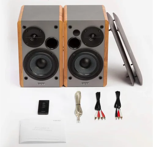 Miniatura 3 de Altavoces de estante eléctricos Edifier R1280T, monitores de campo cercano 2.0 activo, altavoz monitor de estudio 42 vatios RMS