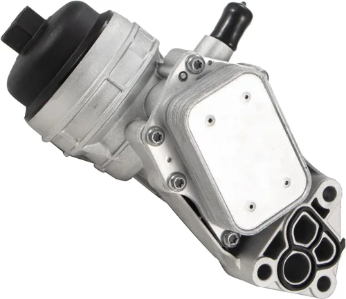Carcasa de filtro de enfriador de aceite del motor plateada Compatible con Mercedes-Benz A35 AMG 2020-2021, A220 2019-2021, GLB250 2020-2021, GLA45