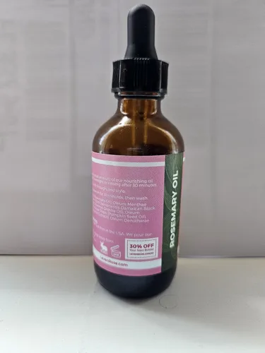Miniatura 11 de Leven Rose Aceite orgánico de romero para el crecimiento del cabello con ricino, romero, menta, jojoba, argán, semillas de calabaza, extracto