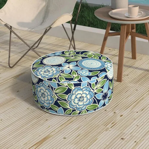 Miniatura 35 de Taburete inflable para exteriores de 31 pulgadas de diámetro x 14 pulgadas de alto, taburete portátil para todo tipo de clima, taburete de muebles