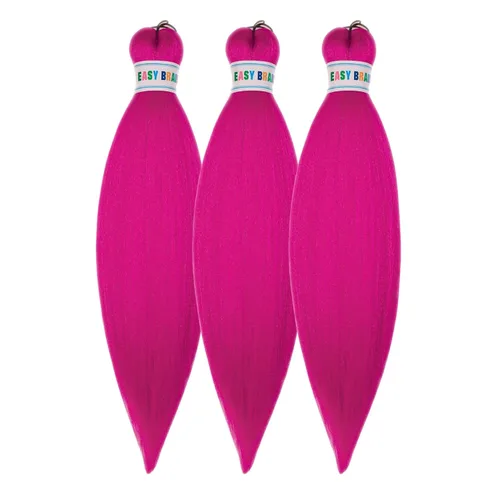 Miniatura 26 de Pelo corto negro trenzado preestirado de 14 pulgadas para trenzas sin nudos, pelo sintético 1B trenzado para trenzas Bob Box