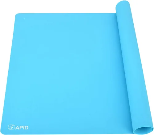 SAPID - Lámina de silicona extragrande para manualidades, alfombrillas gruesas de silicona para fundición de joyas, alfombrilla de silicona Azul