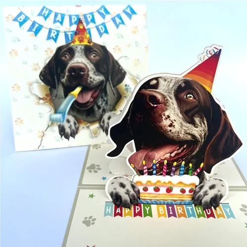 Miniatura 52 de Tarjeta de cumpleaños de perro Beagle 3D emergente – Felicitación de feliz cumpleaños para los amantes de los perros – Tarjeta desplegable