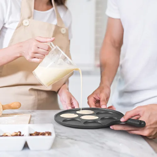 Miniatura 6 de Sartén para tortitas de panqueques de hierro fundido Commercial CHEF, plancha para panqueques tipo dólar de plata, fácil de limpiar y calienta