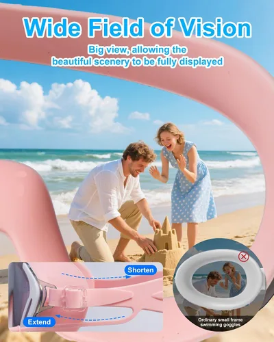 Miniatura 2 de Gafas de natación Espejo deslumbrante rosa