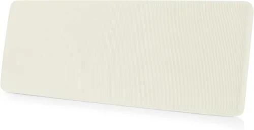 CHUN YI - Funda elástica de cojín para sofá biplaza, funda de asiento de sofá con tela jacquard de elastano (mediana, color marfil blanco)