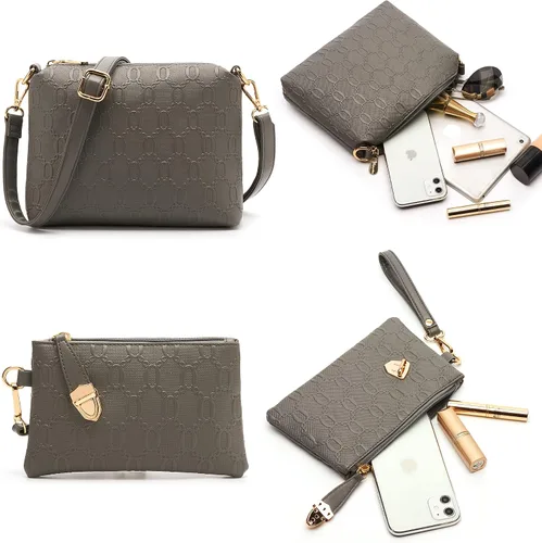Miniatura 74 de Bolsos de mano de moda para mujer, bolsa de hombro, asa superior, bolsa de mano, juego de 4 piezas