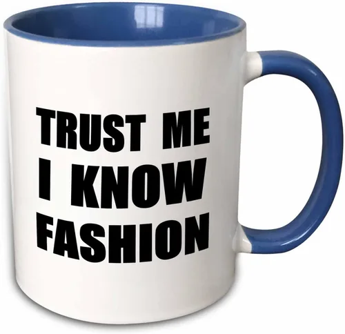 Miniatura 8 de 3dRose Trust Me I Know Fashion - Fun Fashionista And Designer Humor - Taza divertida, 11 onzas, color negro