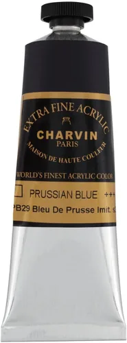 Miniatura 190 de Charvin Pintura acrílica profesional extrafina – verde absenta, tubo de 2.1 fl oz, pigmentos de triple fresado, resistente a la luz, pinturas