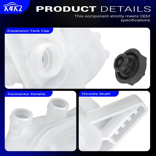 Miniatura 6 de 603-382 Tanque de expansión del radiador del depósito del refrigerante del motor delantero para Ford Focus 12-18 1.0L/2.0L/BATTERY EV 丨Escape 13-16