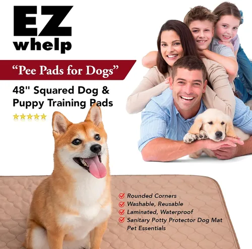 Miniatura 6 de EZwhelp Almohadillas reutilizables para orina de perro, almohadillas de entrenamiento impermeables para perros, lavables y sanitarias, esquinas