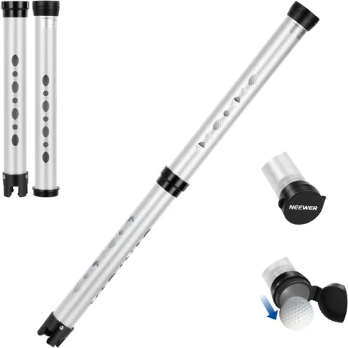 Miniatura 9 de NEEWER Tolva de tubo para pelotas de tenis y pelotas de pickleball, sección desmontable sin doblez, recogedor superior con tapón y correa
