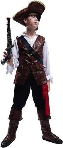 Miniatura 6 de PGOND Disfraz de pirata de lujo para niños con sombrero