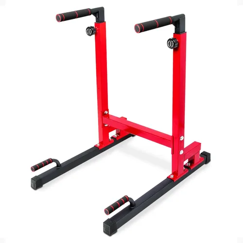 Miniatura 11 de Estación de inmersión de marco de acero BalanceFrom con altura ajustable, capacidad de peso de 500 libras – Equipo de gimnasio en casa para Negro