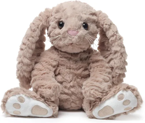 Miniatura 7 de Bearington Creamy The Easter Bunny - Juguete de conejo de peluche suave de 10 pulgadas con pelo esponjoso, adorable conejito de juguete con diseño