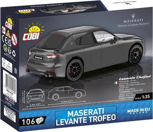 Miniatura 3 de COBI Maserati Levante Trofeo - Juego de construcción de vehículos, 106 piezas