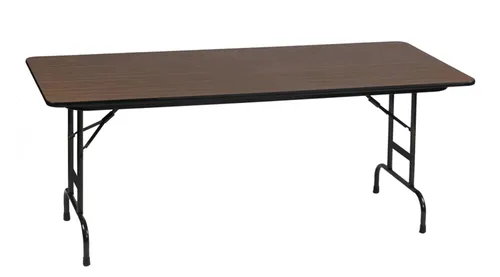 Miniatura 6 de Correll CFA2448M 01 - Mesa plegable de melamina de altura ajustable, rectangular, 24 pulgadas de ancho x 48 pulgadas de largo x 22 a 32 pulgadas