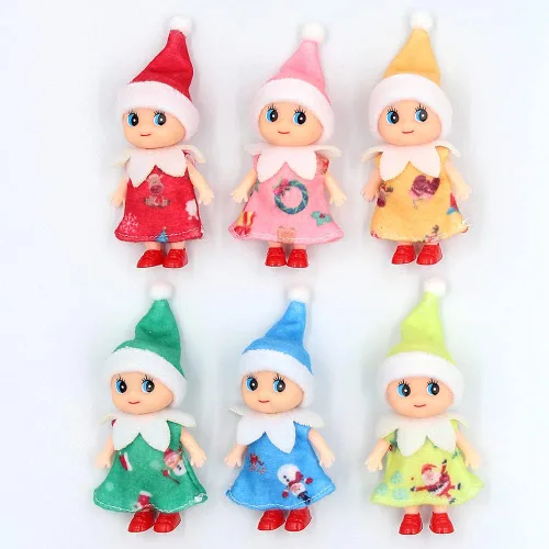 Miniatura 6 de WULEEUPER - Muñecas pequeñas de elfo bebé Decoración navideña de elfo en miniatura Regalo para recién nacido Muñecas de bebé para niña y niño