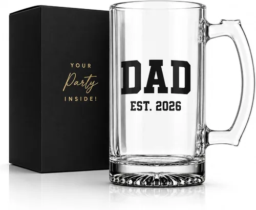 Miniatura 12 de Your Dream Party Shop Taza de vidrio de cerveza con texto en inglés "To Dad From the Reasons You Drink", de 16 onzas, regalos divertidos para papá
