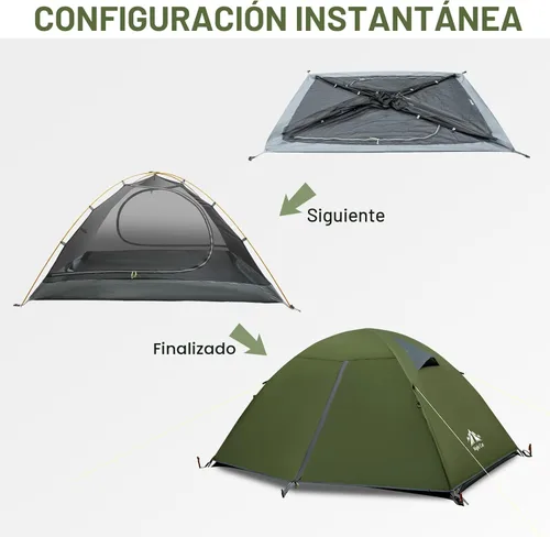 Miniatura 6 de Night Cat 2-Persons Backpacking Tent: Waterproof Lightweight Camping Tent for Two People Hiking Outdoor Mountain with Aluminum Poles and Rainfly