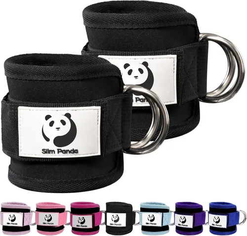 Slim Panda Correa de tobillo para máquina de cable, tobillo para patadas, abductores de cadera, entrenamientos de glúteos, extensiones de piernas,
