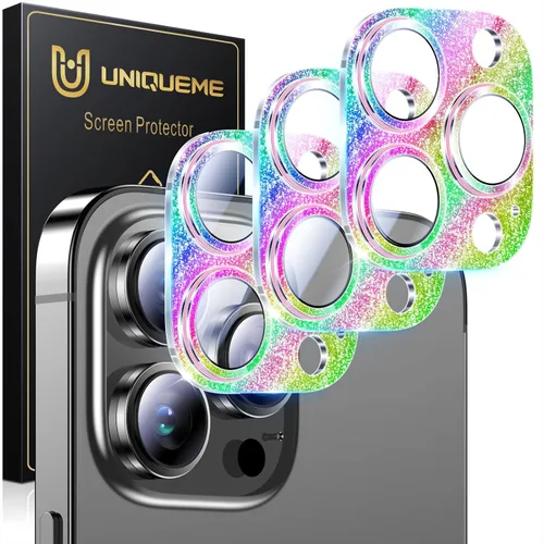 Miniatura 12 de UniqueMe para Paquete de 3 Protectores de Lente de Cámara para iPhone 15 Pro/iPhone 15 Pro Max, [Protección contra Caídas] [Compatible con Fundas]