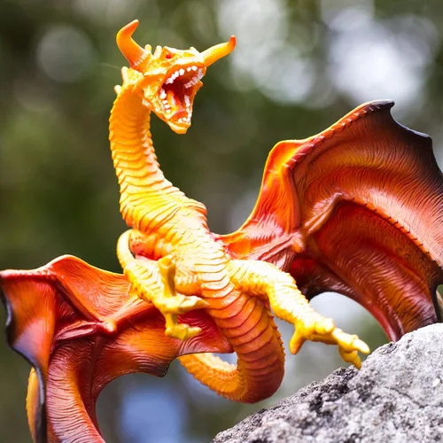 Miniatura 11 de Safari Ltd. Figura de dragón de lava, figura detallada de modelo de plástico de 7.5 pulgadas, divertido juguete de fantasía para niños, niñas