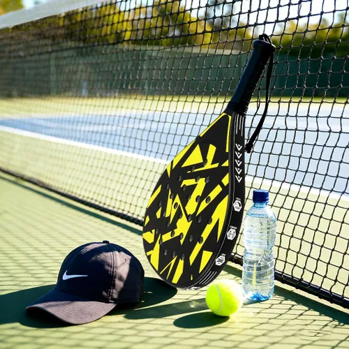 Miniatura 2 de Padel Racket Set of 2 - ABS Surface & EVA Foam Core, Beach Paddle Tennis Racquets for Adults, Including 2 Balls & Carry Bag - Outdoor, Sand, Amarillo