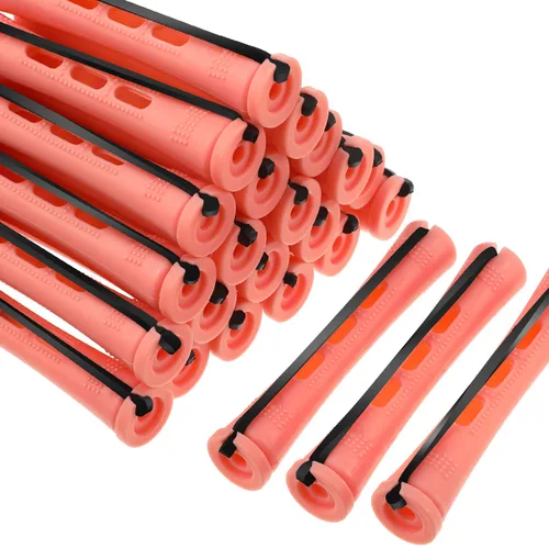 WILLBOND 60 varillas cortas permanentes de cabello natural con banda de goma elástica, kit de ondas frías de plástico antideslizante para mujer,