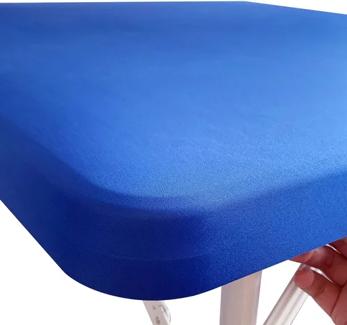 Miniatura 34 de Mantel elástico para mesa auxiliar de cóctel, ajustable de elastano, tamaño pequeño, para mesa auxiliar, 24 x 24 pulgadas, color beige