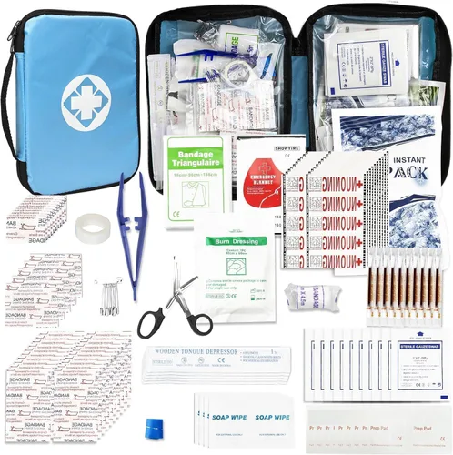 Miniatura 13 de Kit de Primeros Auxilios Pequeño-Compacto-Suministros de Recambio-Elementos Básicos de Emergencia - 300 PIEZAS Elementos Esenciales para el Hogar
