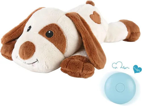 Miniatura 15 de WEOK Juguete de latido del corazón para cachorros, Almohada de acurrucamiento cómoda, Ayuda para aliviar la ansiedad del perro, Juguete de peluche