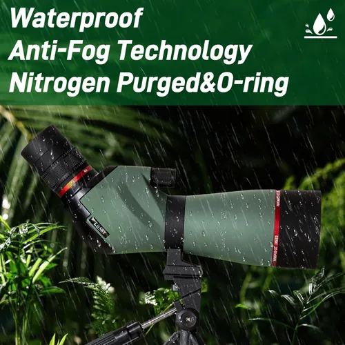 Miniatura 6 de Gosky Alcance de observación, alcance de 20-60x60 para tiro al objetivo, caza y observación de aves, BAK4 de alta definición, mira en ángulo