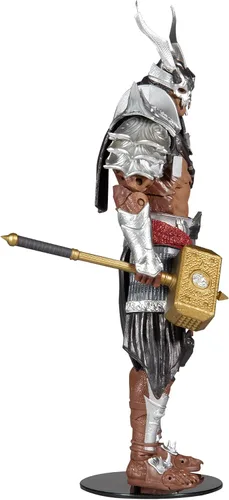 Miniatura 4 de McFarlane Toys Mortal Kombat Shao Kahn (Platinum Kahn) Figura de acción de 7 pulgadas con accesorios