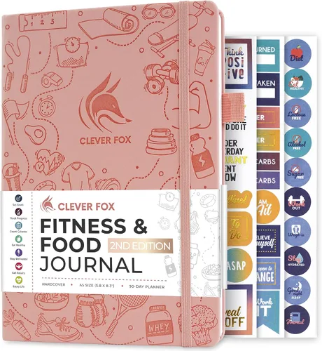 Miniatura 23 de Clever Fox Diario de fitness & Food – Planificador de nutrición y entrenamiento para mujeres y hombres – Libro de registro de ejercicio de dieta