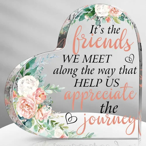 Miniatura 11 de Spiareal Regalo para Amiga Amistad Mujeres Amiga Amistad Cumpleaños Regalo de Ánimo Corazón de Acrílico Mariposa Recuerdo Pisapapeles para Casa