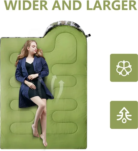 Miniatura 4 de Sacos de Dormir para Adultos, Niños y Niñas - Saco de Dormir Ligero Impermeable para Clima Cálido y Frío con Mochila Compacta, Ideal para 3-4