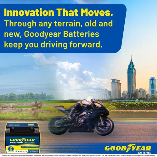 Miniatura 7 de Goodyear GYTX4L - Batería AGM de 12 voltios 4 AH, 50 CCA, recargable de alto rendimiento, sin mantenimiento, SLA - AGM para motocicleta, ATV, UTV, 4